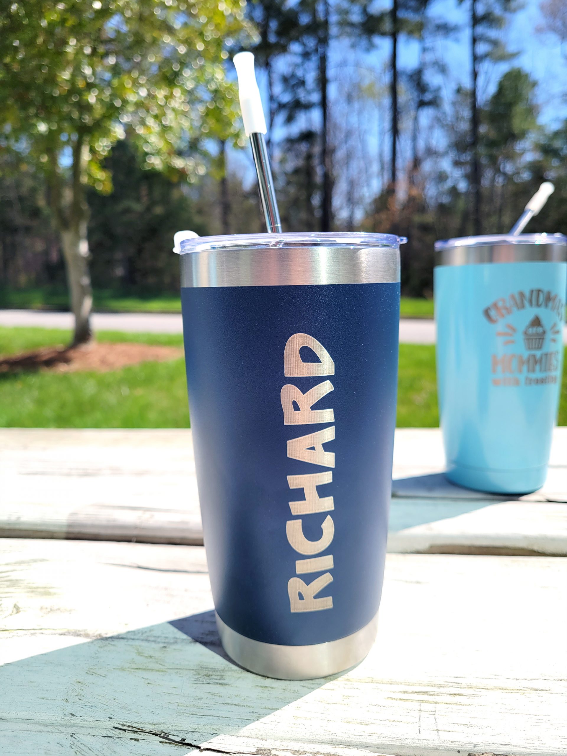 Personalized Tumblers with Straws - Custom Cups with Lids & Straws